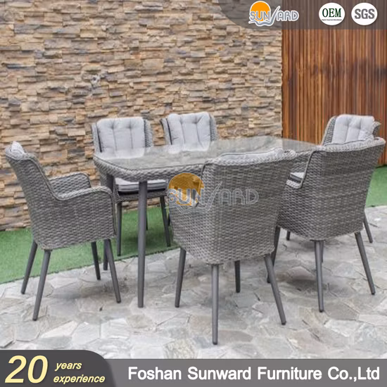 현대 홈 리조트 호텔 레스토랑 고리버들 등나무 실내 및 실외 식사 의자 가구